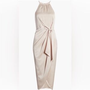 Elegant Cream Midi Dress with Timeless Appeal